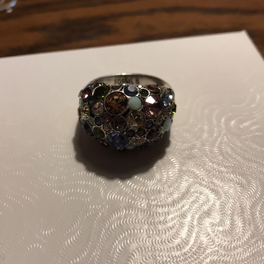 Fossil size 8 gem ring